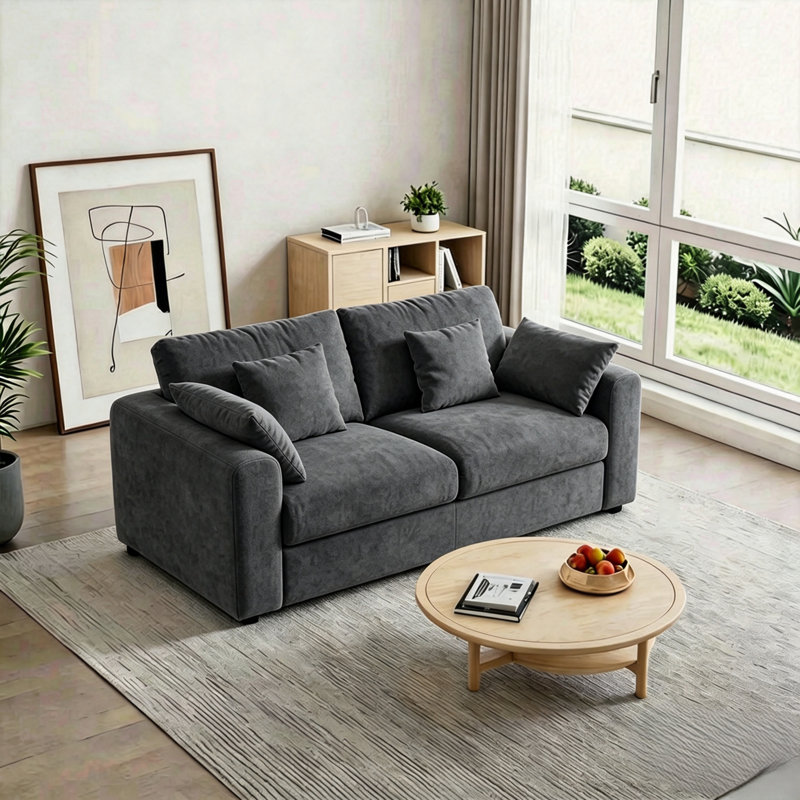 Canapé modulaire 79 po Aarden, Gris