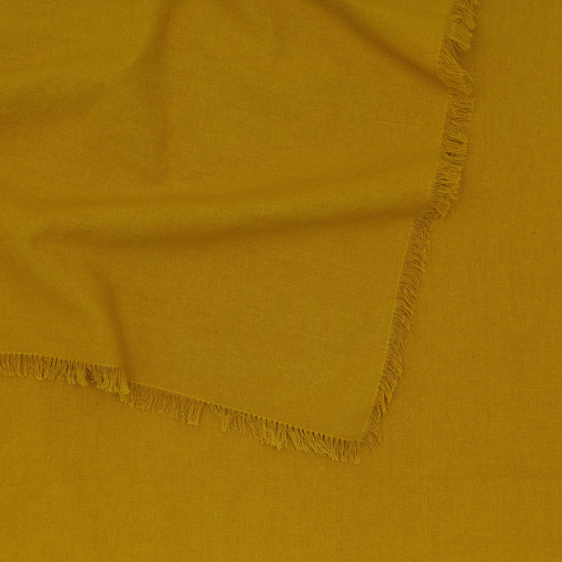 Menut Rectangle Cotton Tablecloth, Mustard