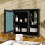 Armoire de rangement murale à miroir avec tablette réglable, charnières à fermeture en douceur pour la salle de bain-1388939518