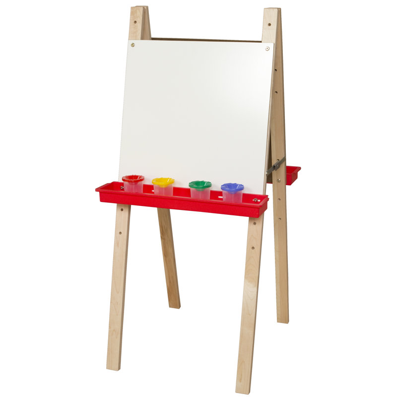 Double chevalet réglable avec tableau de pointage, Tableau avec plateau à feutres