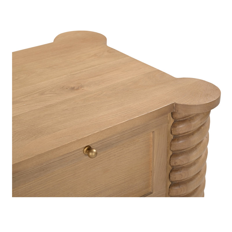 Treccia 2 Drawer Nightstand Oak