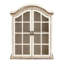 Tablette murale 1 porte et 2 portes en bois patiné avec portes à persiennes-1373396817