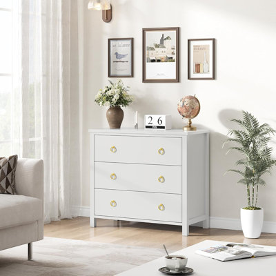 Mangu 3-Dresser for Bedroom - Natural Rattan Style Storage for Nursery