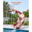 Glissade d'eau, grand toboggan aquatique extérieur de 10 pi avec gicleur et échelle réglables intégrés, glissade de piscine autoportante, équipement de terrain de jeu en métal et en plastique, plateforme pour les activités amusantes dans la cour