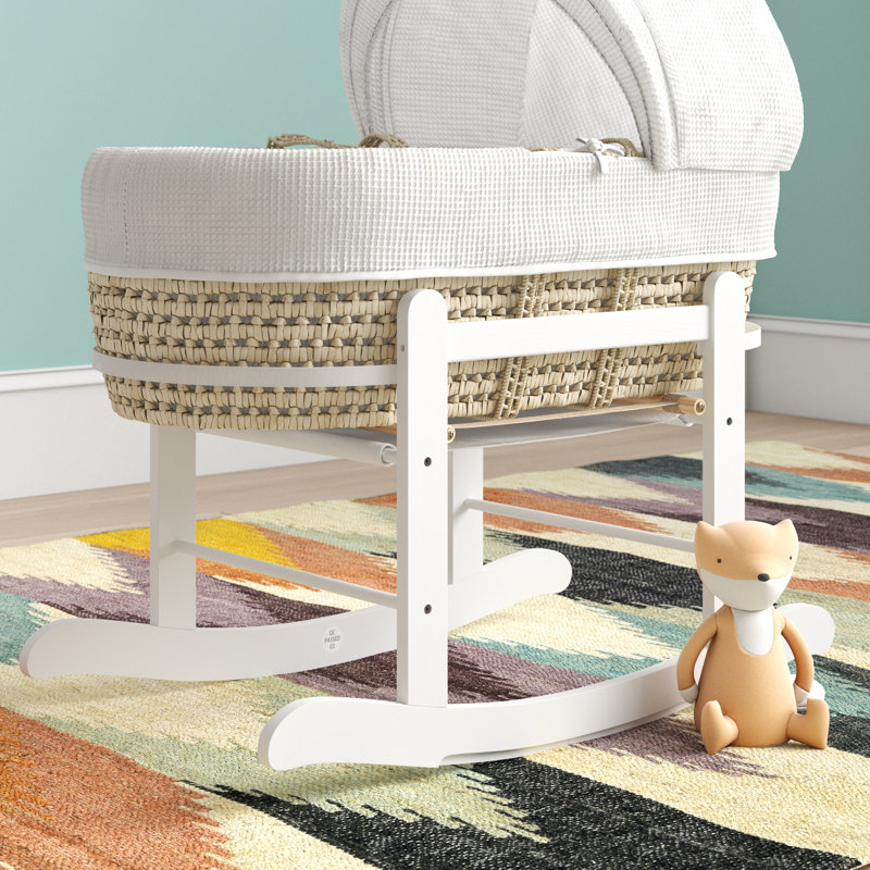 Chester Rocking Moses Basket Stand, White