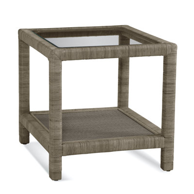 Graham Glass Top End Table with Storage by Birch Lane