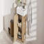 Meuble-lavabo autoportant de 21,6 po avec lavabo en céramique, armoire à grain de bois et double rangement pour petits espaces