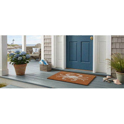 White Crab Doormat 18x30