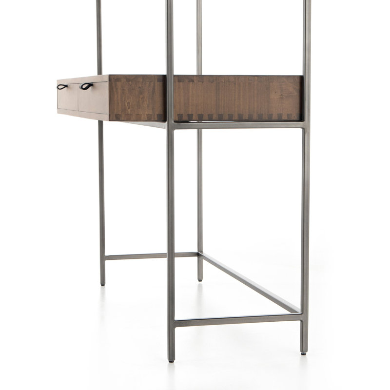 Trey Solid Wood Modular Writing Desk, Auburn Poplar