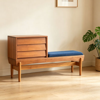 European style retro shoe storage bench