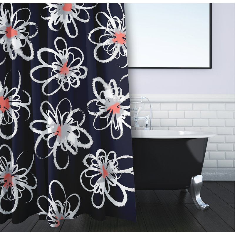 Rideau de douche simple Slezak, Bleu marine