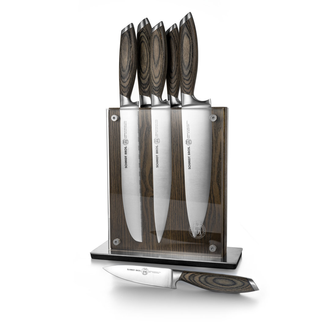 Schmidt Brothers™ Cutlery Bonded Ash 7-Piece knife Block Set Schmidt Brothers Cutlery