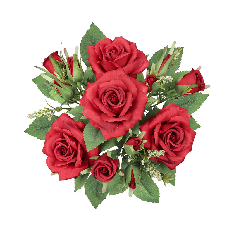 Bouquet de petites fleurs artificielles, Rouge