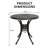 Cast Aluminum  Patio Table Outdoor with Umbrella Hole for Garden Bronze