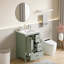 Meuble-lavabo moderne avec lavabo en céramique, grand espace de rangement pour les petits espaces-390251191