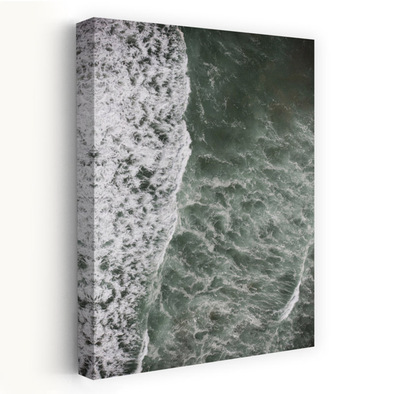 Art contemporain abstrait côtier serein, H 24 po x l 16 po