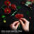 Gothic Dahlia Flower Building Set with Vase, 1482 Pieces, Black & Crimson Botanical Décor for Adults & Teens 12+