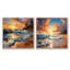 Beach Photo Sunlit Horizons - Ensemble de 2 collages nautiques et carrés de plage-231202627-231202654