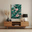 Abstrait floral vert 48, art mural en métal-634456342