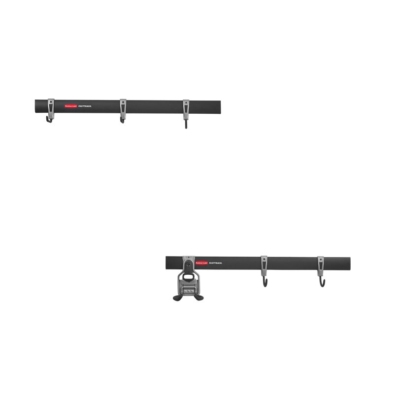 Rubbermaid Garage FastTrack 8-Piece Small Kit, Black/Grey