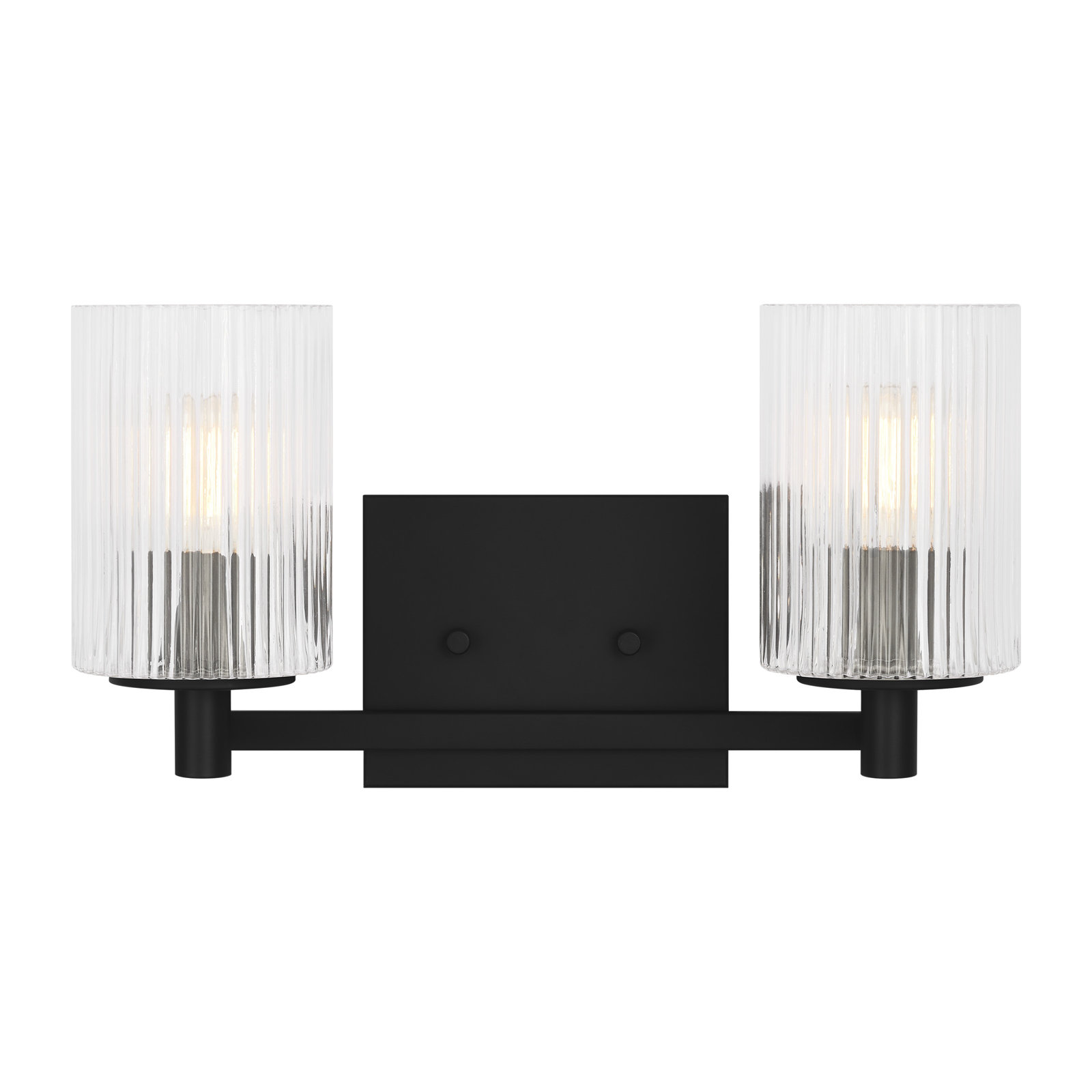 Luisa Energy Star-rated bath wall sconce, 2, Midnight Black