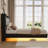 Floating Bed Frame with LED Lights & Charging Station-64417377-64417379