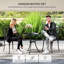 3 Pieces Garden Dining Set for 2 Bistro Set Bronze Tone
