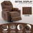 Up To 350 LBS Chenille Power Lift Recliner Chair, Heavy Duty Motion Mechanism With 8-Point Vibration Massage And Lumbar Heating, USB And Type-C Ports, Stainless Steel Cup Holders-946917850-946917848