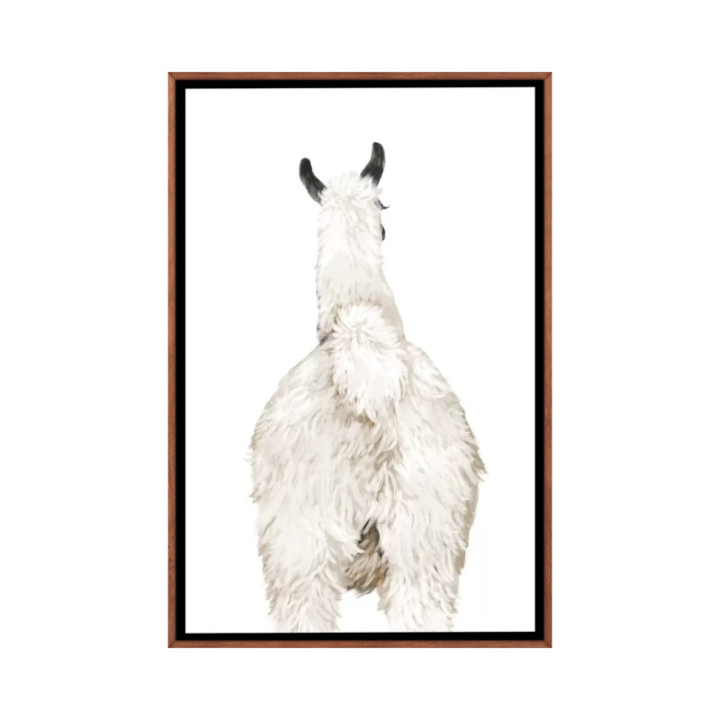 Art du lama, Toile avec cadre en bois classique, H 48 po x l 32 po x P 1,5 po