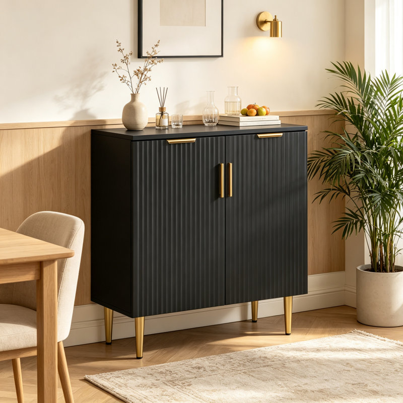 60cm Sideboard, Black