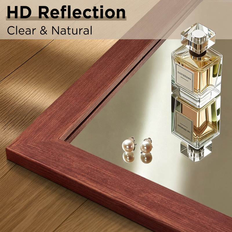 Miroir d'appoint mural Brunilda, 26 po x 40 po, Brown