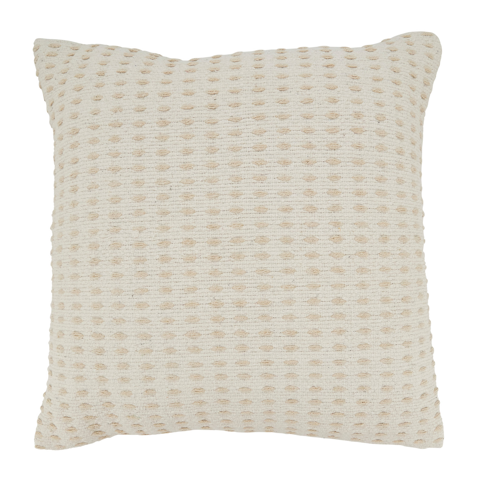 Elya Cotton Throw Pillow, Polyester/Polyfill, Natural