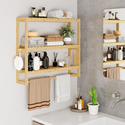 Bamboo Bathroom Shelves