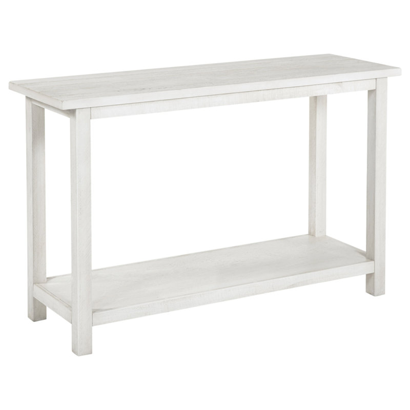 Castleton White Wood Entryway Sofa Console Table, White