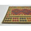 Tapis de zone en laine noué la/rouge 3 pi 4 po x 5 pi one-of-kind Lorain