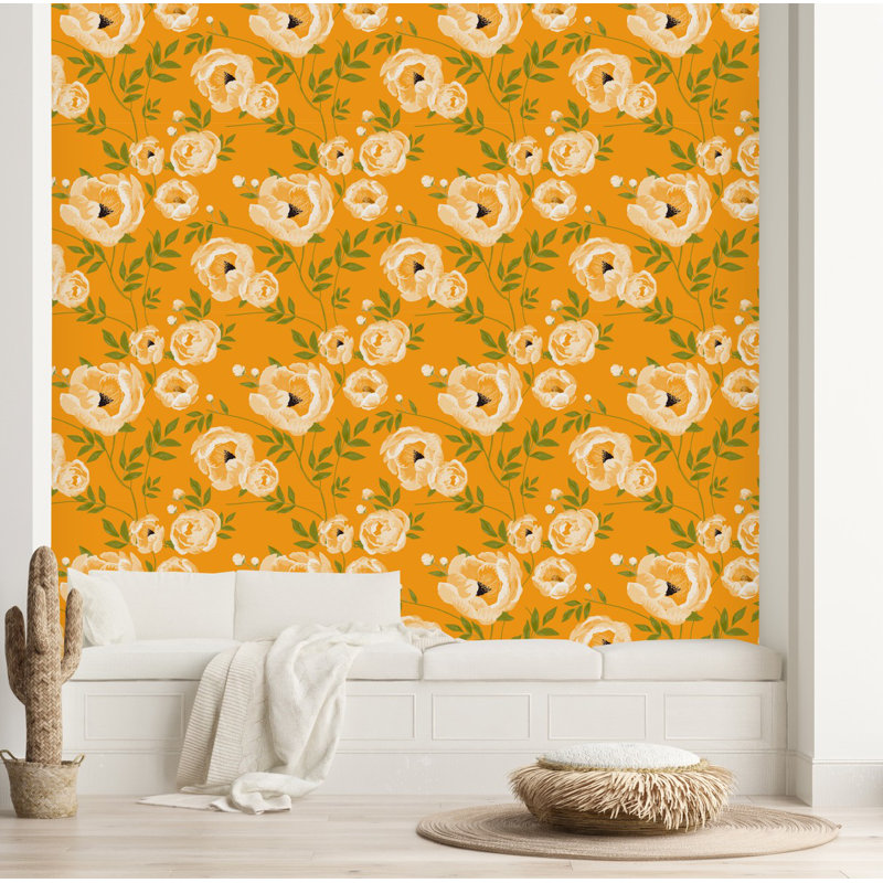 Rouleau de papier peint floral L 18,75 pi x l 25 po Floral