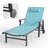 Outdoor Patio Chaise Lounge Set Of 2 With Wheels And Armrests-726262095
