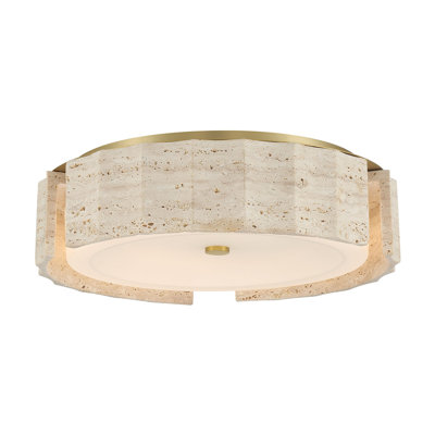 Roslington, Flush Mount, 18", Gold, Opal Etched Glass