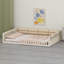 Lit plateforme tapissier avec garde-corps et coussin-231720929