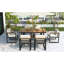 Ensemble de salle à manger d'extérieur 7 pièces avec ensemble de chaises et coussins amovibles pour patio, jardin, beige
