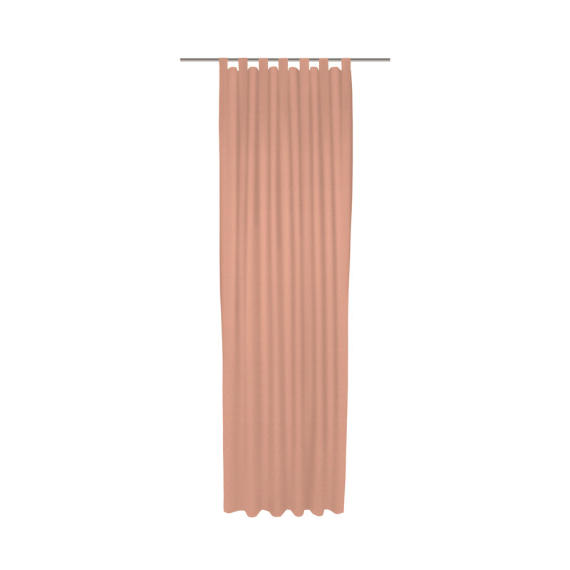 Uni Collection 100% Cotton Room Darkening Curtain Single Panel, 142cm Width x 305cm Drop, Papaya