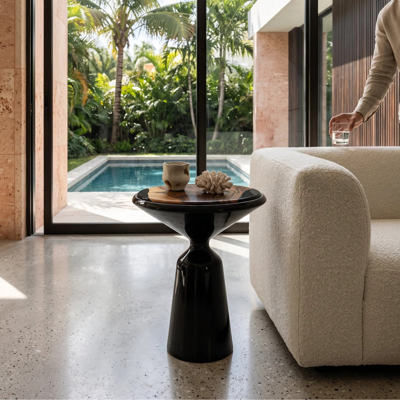 Elpenor End Table, Jet Black