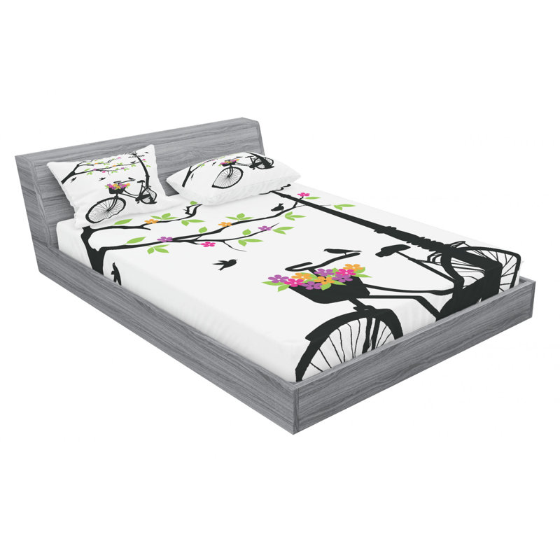 Microfiber Sheet Set, Queen Sheet Set with Fitted Sheet