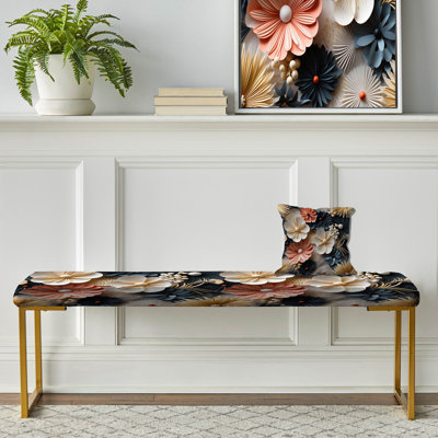Origami Inspirations - Banc oriental rembourré doré