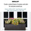 Large Window Box Planter, Frostproof Outdoor Plant Pot, Vintage Style Ribbed Windowsill Planter, Narrow Garden Planter with Drainage Holes-455357096-455357108