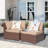 25.6'' Wide Wicker Loveseat with Cushions