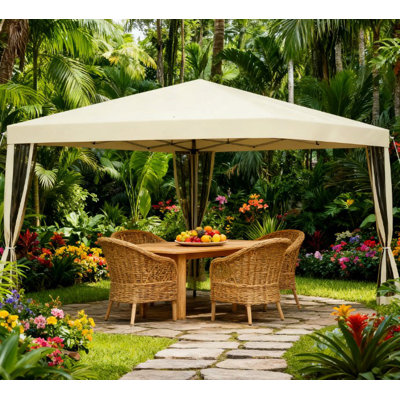 Pièce moustiquaire, moustiquaire avec filet, pavillon de jardin instantané, avec sac de transport, hauteur réglable