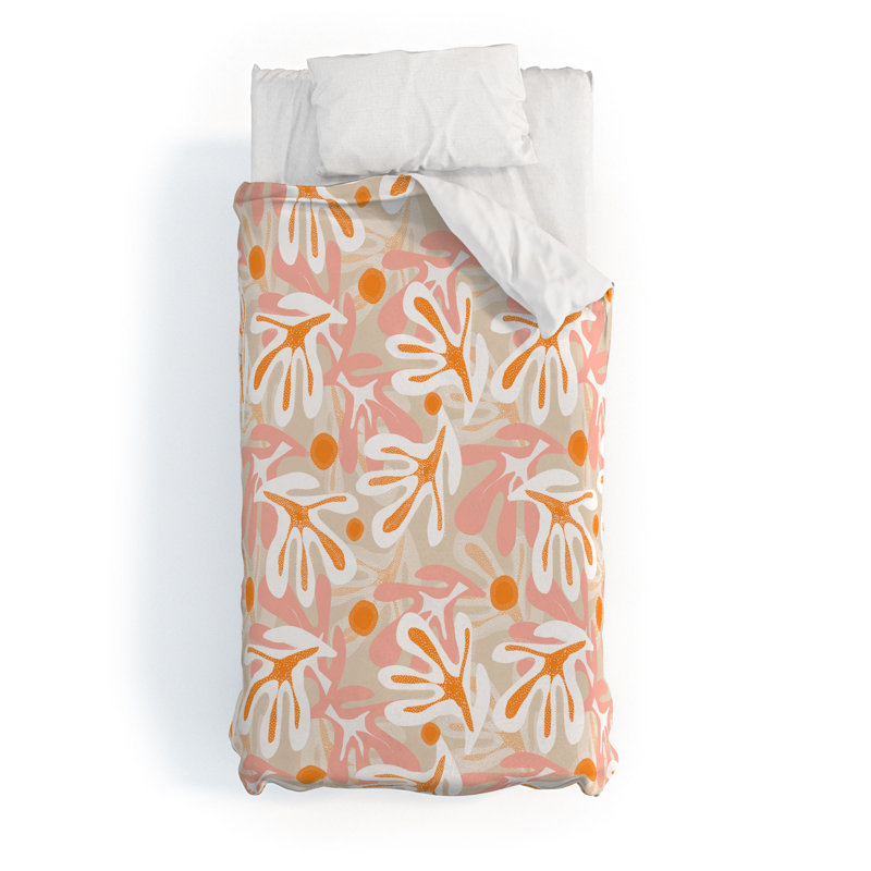 Ensemble de housse de couette en microfibre orange 3 pièces, Housse de couette simple très longue + 1 taie d'o