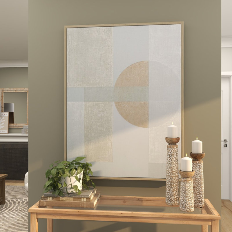 «Minimalist Mid Century Modern Abstract - Floater Frame», impression sur toile