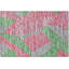 Tapis rose / gris / vert abstrait tissé à la machine-2108656319